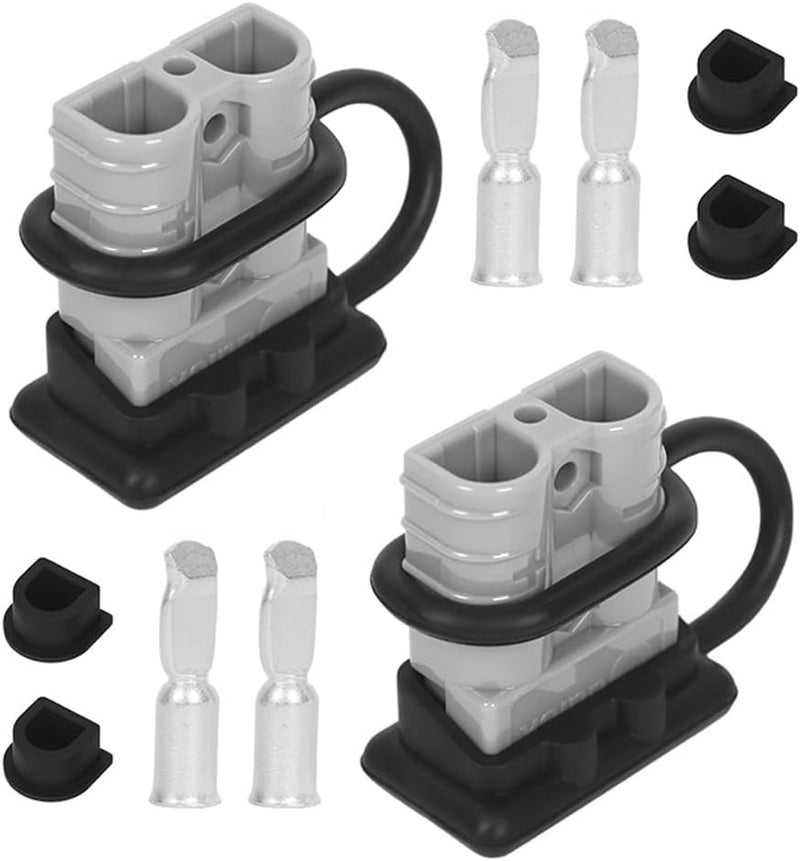 Uddick Battery Quick Disconnect Connecteur 600 V 50A, Grey, 50A with Covers 2PC - Image 1